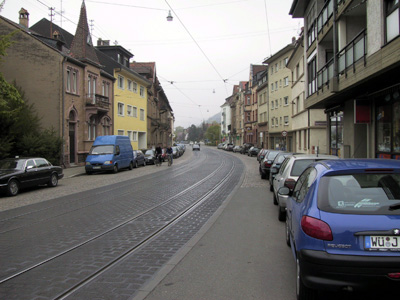 Blick in der Straßenabschnitt Blick in der Straßenabschnitt