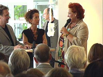 Elke Messerschmidt, Caroline Laengerer und Hans-Jürgen Fuchs (vrnl.)