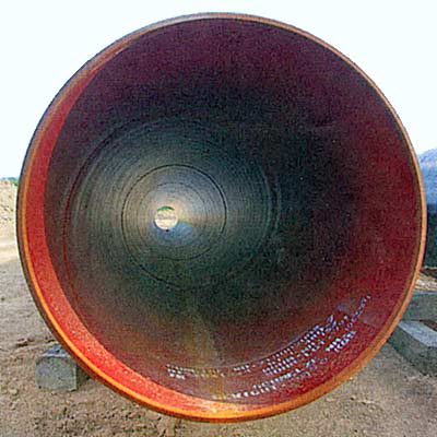 Gasrohr in Frontalansicht